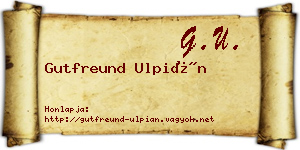 Gutfreund Ulpián névjegykártya